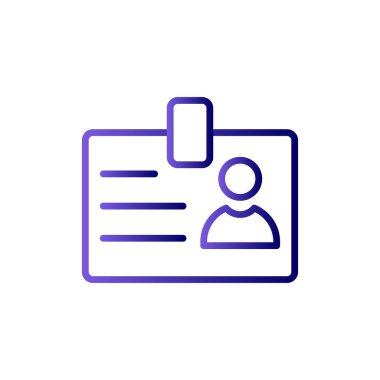 Öğrenci kartı simgesi, vektör illüstrasyonu