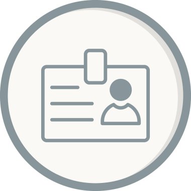 Öğrenci kartı simgesi, vektör illüstrasyonu