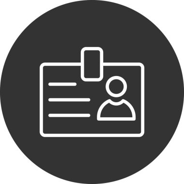 Öğrenci kartı simgesi, vektör illüstrasyonu