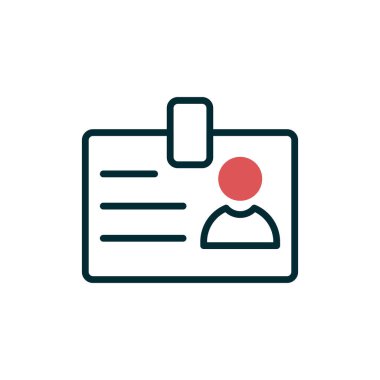 Öğrenci kartı simgesi, vektör illüstrasyonu