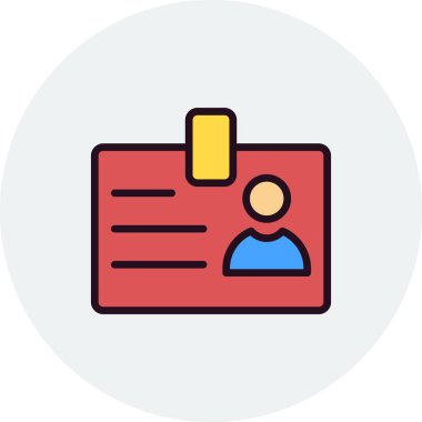 Öğrenci kartı simgesi, vektör illüstrasyonu