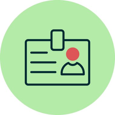 Öğrenci kartı simgesi, vektör illüstrasyonu