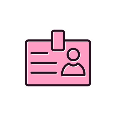 Öğrenci kartı simgesi, vektör illüstrasyonu