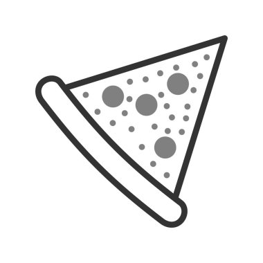 Pizza dilimi simgesi, vektör çizimi