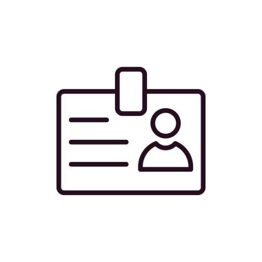 Öğrenci kartı simgesi, vektör illüstrasyonu