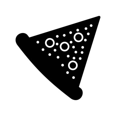 Pizza dilimi simgesi, vektör çizimi