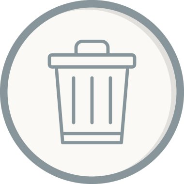 vektör çizim çöp tenekesi