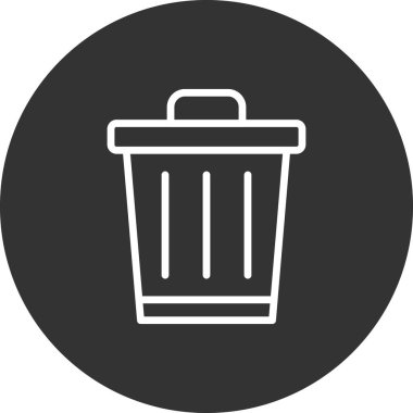 vektör çizim çöp tenekesi