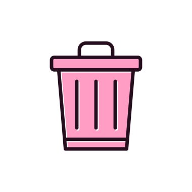 vektör çizim çöp tenekesi