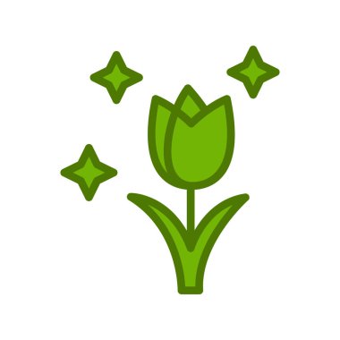 Lale çiçeği. Web simgesi basit illüstrasyon 