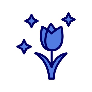 Lale çiçeği. Web simgesi basit illüstrasyon 