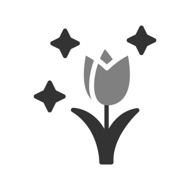 Lale çiçeği. Web simgesi basit illüstrasyon 