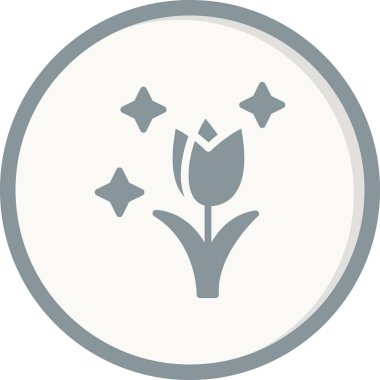 Lale çiçeği. Web simgesi basit illüstrasyon 