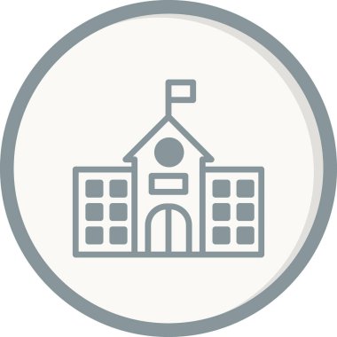 Üniversite düz simge vektör çizim