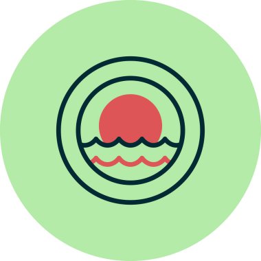 Penceredeki simgenin vektör illüstrasyonu