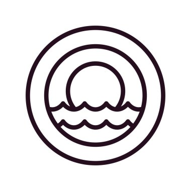 Penceredeki simgenin vektör illüstrasyonu