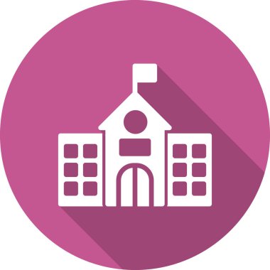 Üniversite düz simge vektör çizim