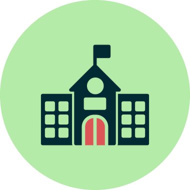 Üniversite düz simge vektör çizim