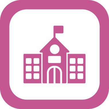 Üniversite düz simge vektör çizim