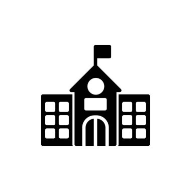 Üniversite düz simge vektör çizim