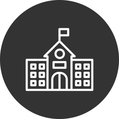 Üniversite düz simge vektör çizim