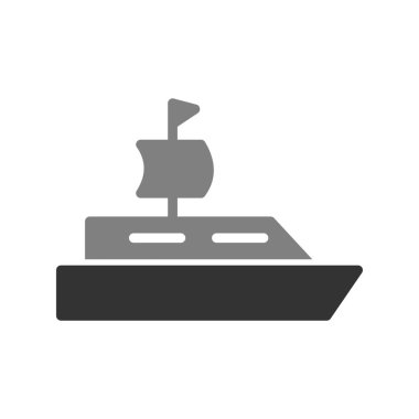 Gemi vektörü ince çizgi simgesi 