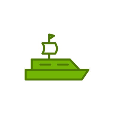 Gemi vektörü ince çizgi simgesi 