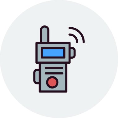 Walkie talkie simge vektör çizim
