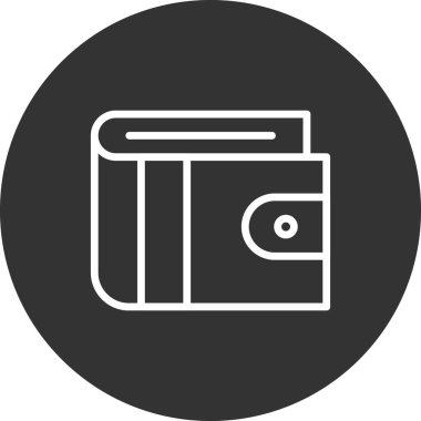 cüzdan düz simgesi, vektör illüstrasyonu