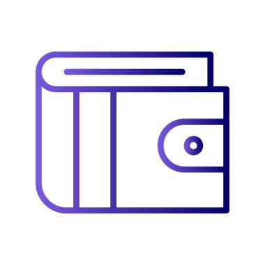 cüzdan düz simgesi, vektör illüstrasyonu