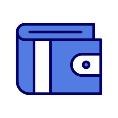 cüzdan düz simgesi, vektör illüstrasyonu