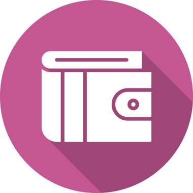 cüzdan düz simgesi, vektör illüstrasyonu