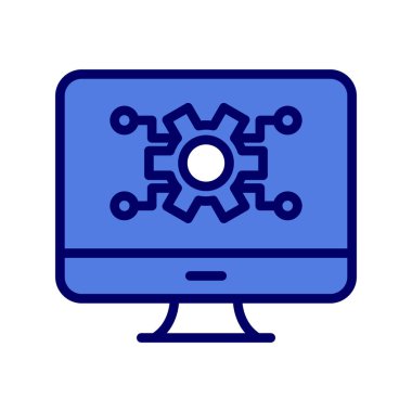 ekran vektörü ince çizgi simgesi