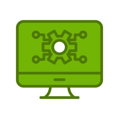 Ekran modern simgesinin vektör illüstrasyonu