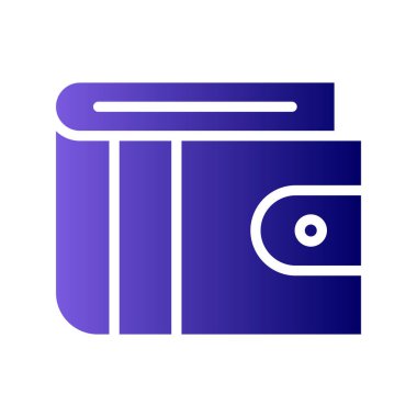 cüzdan düz simgesi, vektör illüstrasyonu