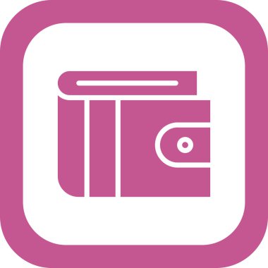 cüzdan düz simgesi, vektör illüstrasyonu