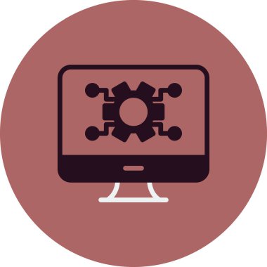 Ekran modern simgesinin vektör illüstrasyonu