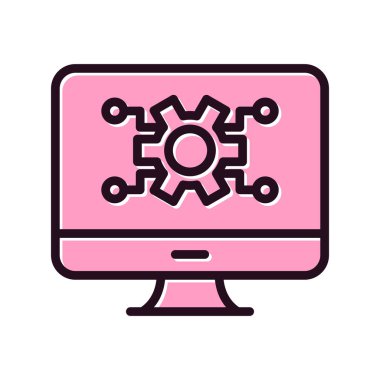 Ekran. Web simgesi basit tasarım