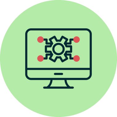 Ekran modern simgesinin vektör illüstrasyonu