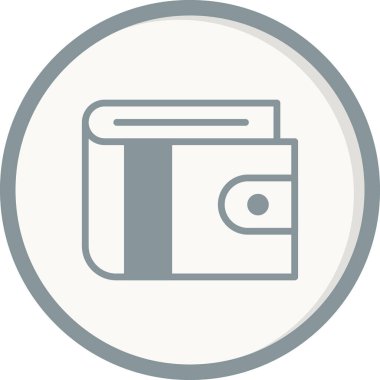 cüzdan düz simgesi, vektör illüstrasyonu