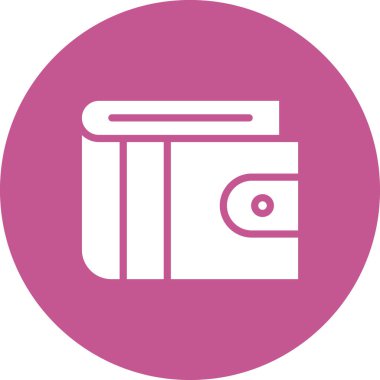 cüzdan düz simgesi, vektör illüstrasyonu