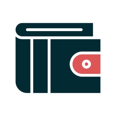 cüzdan düz simgesi, vektör illüstrasyonu