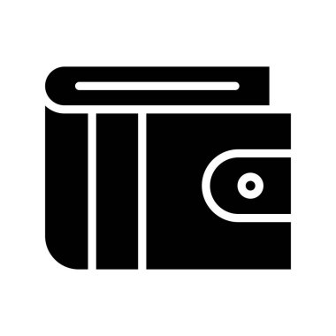 cüzdan düz simgesi, vektör illüstrasyonu