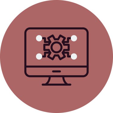 Ekran simgesi, vektör illüstrasyonu