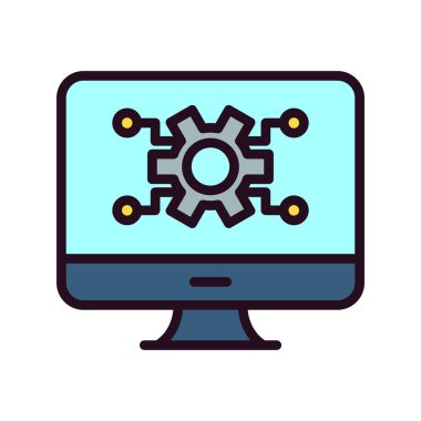 Ekran simgesi, vektör illüstrasyonu