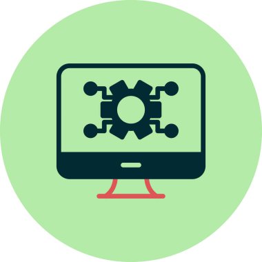 Ekran modern simgesinin vektör illüstrasyonu