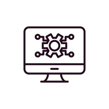 Ekran. Web simgesi basit tasarım