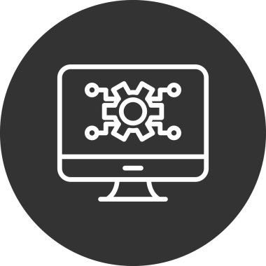 Ekran. Web simgesi basit tasarım