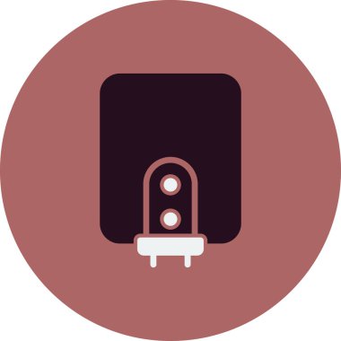 Modern su ısıtıcısı simgesinin vektör çizimi