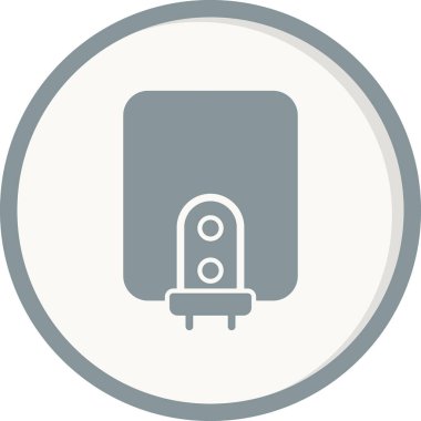 Modern su ısıtıcısı simgesinin vektör çizimi